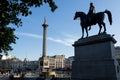 Architectural detail of Trafalgar Square in central London Royalty Free Stock Photo